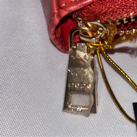 Bebe Red Croc-Embossed Wallet - Picture 4 of 12